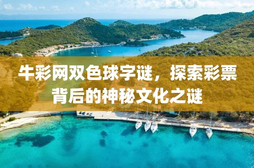 牛彩网双色球字谜，探索彩票背后的神秘文化之谜