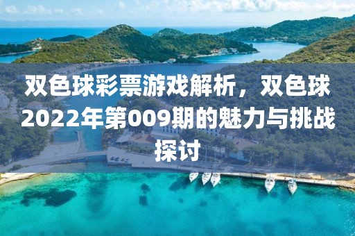 双色球彩票游戏解析，双色球2022年第009期的魅力与挑战探讨